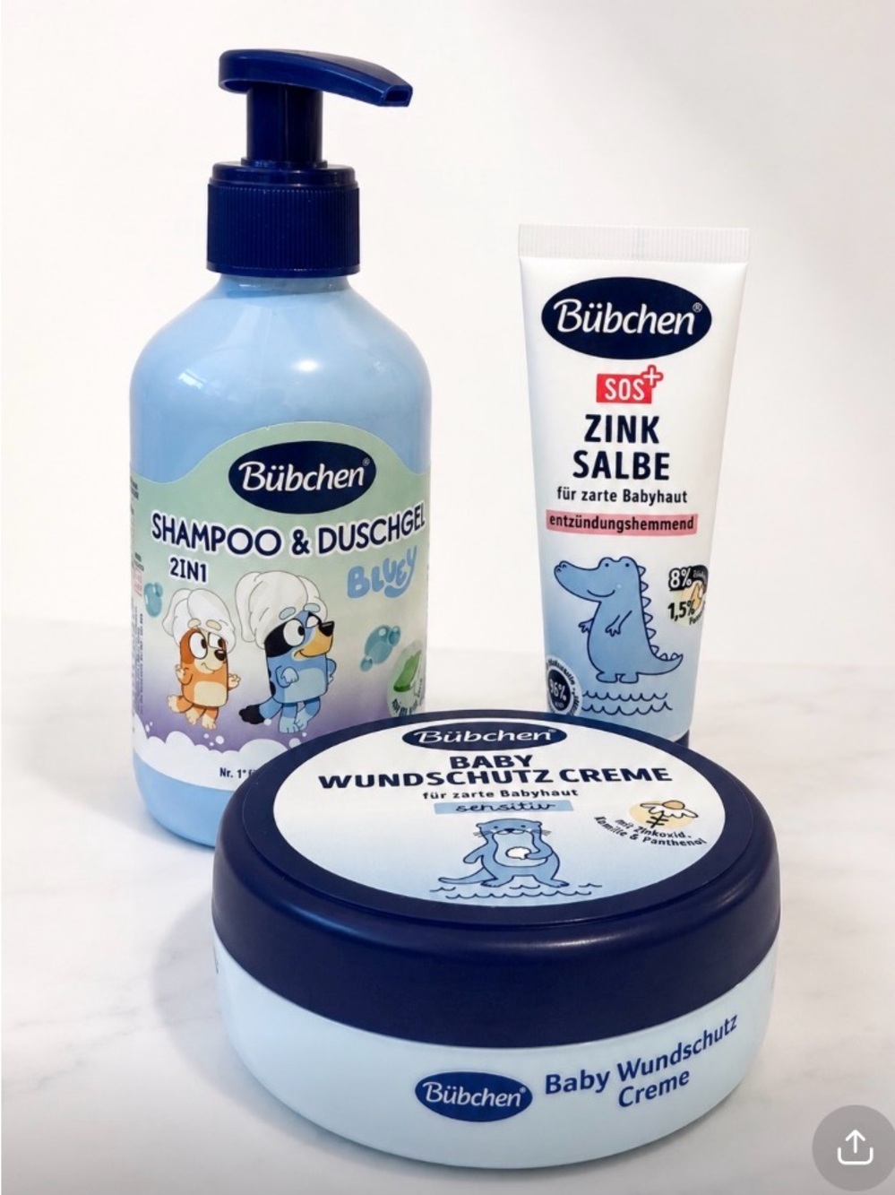 Bübchen Baby Care 3-Piece Set | Shampoo, Wound Protection Cream & Zinc Ointment